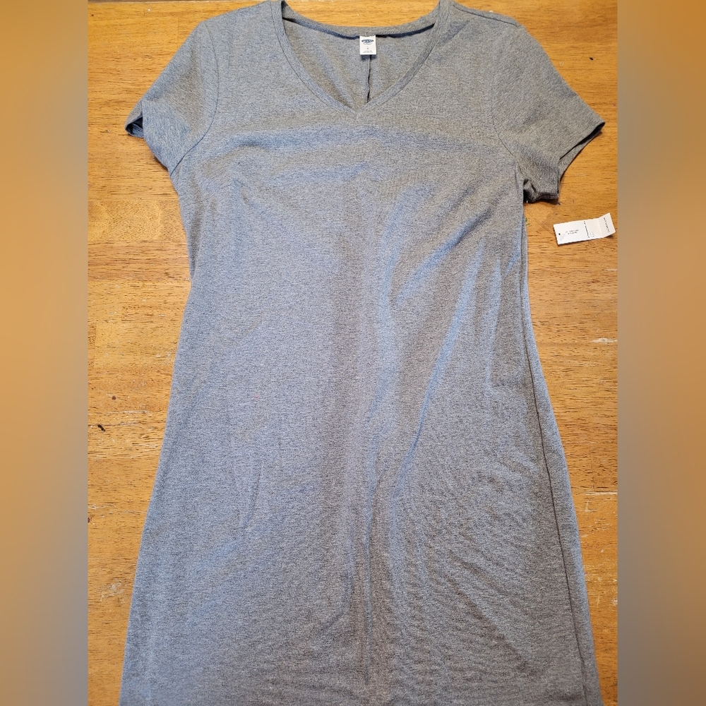 Old Navy T-shirt dress size large gray NWT